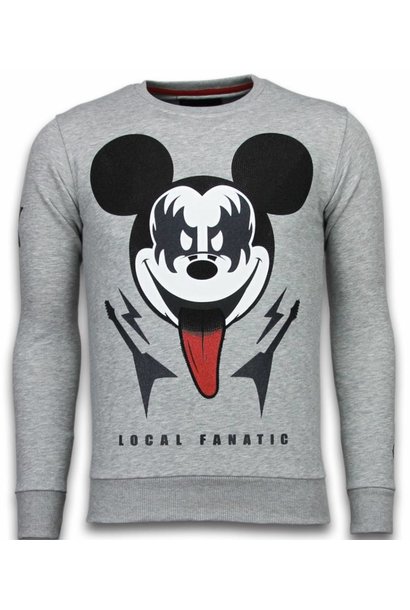 Felpa Uomo - Kiss My Mickey - Grigio