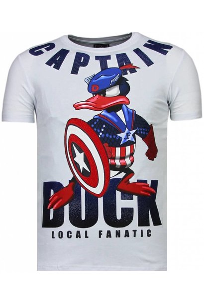 T-shirt Uomo - Captain Duck - Bianco