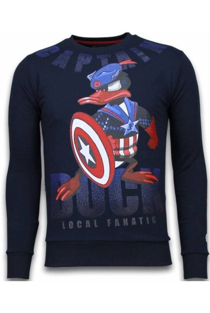 Sweatshirt Men - Captain Duck - Blue