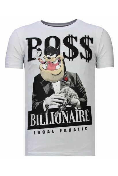 T-shirt Heren - Billionaire Boss - Wit