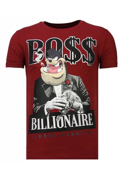 Camiseta Hombre - Billionaire Boss - Burdeos