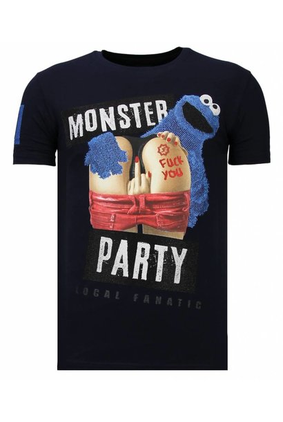 T-shirt Uomo - Monster Party - Blu