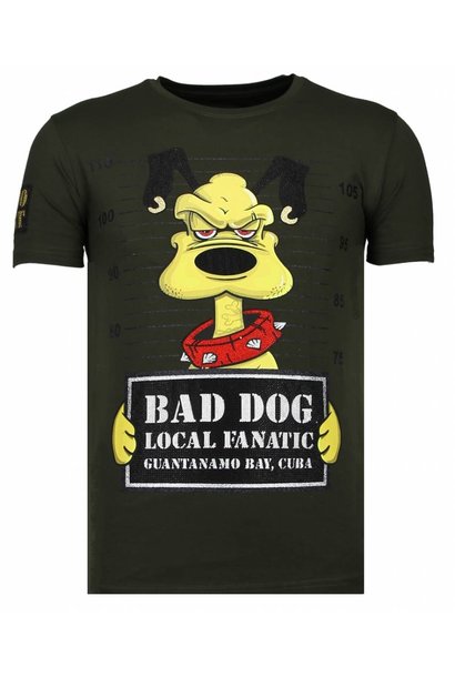 Camiseta Hombre - Bad Dog - Verde