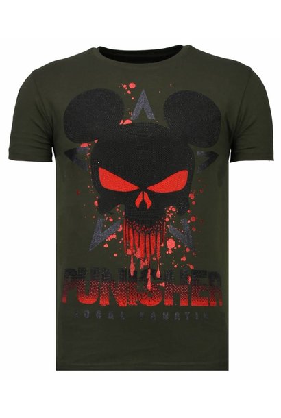 Camiseta Hombre - Punisher Mickey - Verde