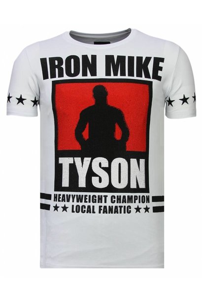 T-shirt Heren - Iron  Mike Tyson - Wit