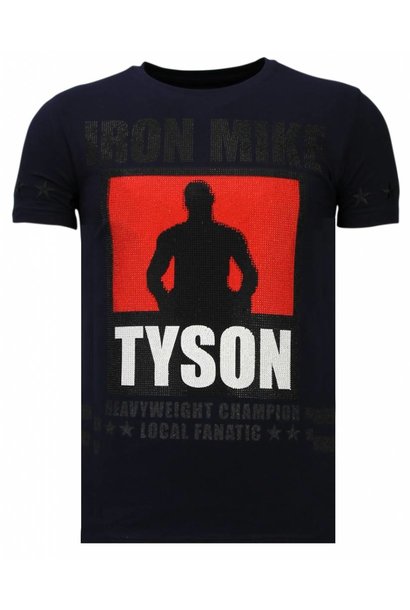 T-shirt Heren - Iron  Mike Tyson - Blauw