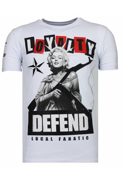 T-shirt Heren - Loyalty Marilyn - Wit