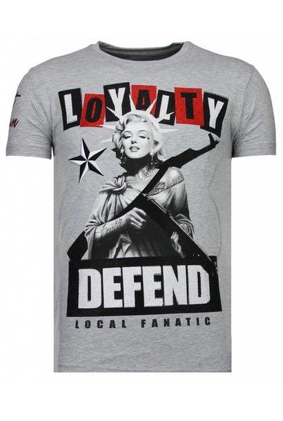 Camiseta Hombre - Loyalty Marilyn - Gris