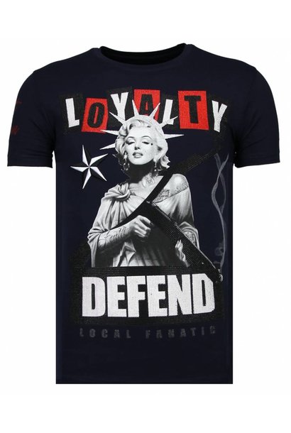 T-shirt Heren - Loyalty Marilyn - Blauw