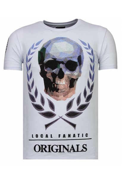 T-shirt Heren - Skull Originals - Wit