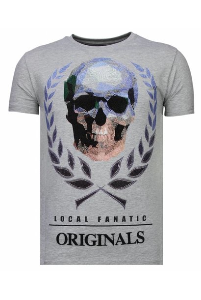 T-shirt Heren - Skull Originals - Grijs
