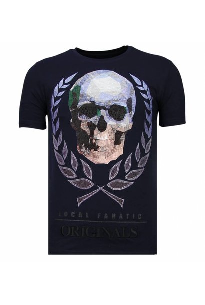 T-shirt Heren - Skull Originals - Blauw