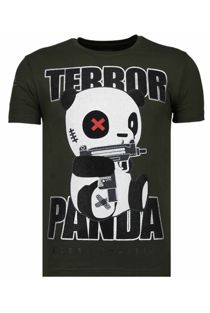 Camiseta Hombre - Terror Panda - Verde