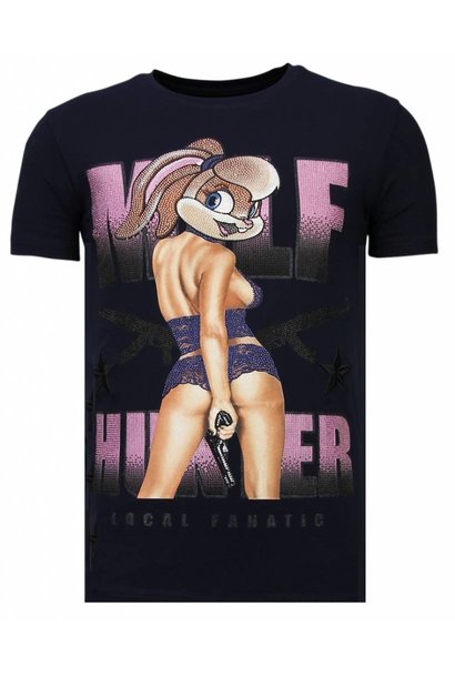T-shirt Uomo - Milf Hunter - Blu