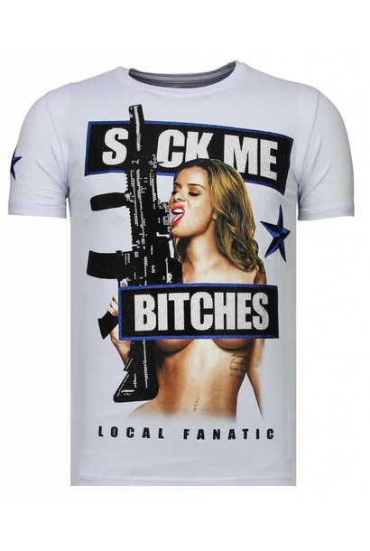 T-shirt Heren - Young Rich Famous - Wit