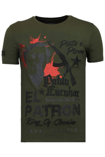 T-shirt Heren - El Patron Pablo Escobar - Groen