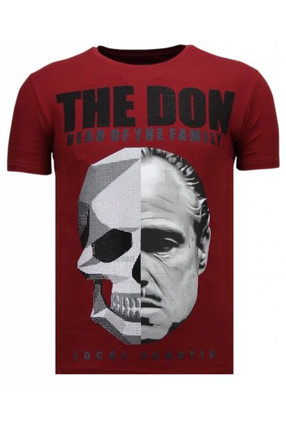 T-shirt Heren - The Don Skull - Bordeaux