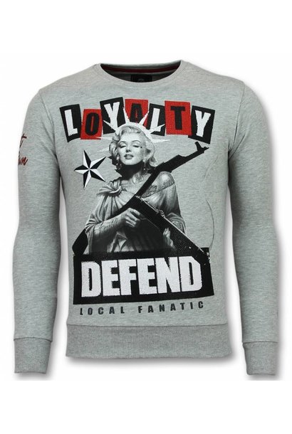 Sudadera Hombre - Loyalty Marilyn - Gris