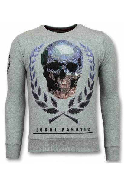 Sweater Heren - Skull Originals - Grijs