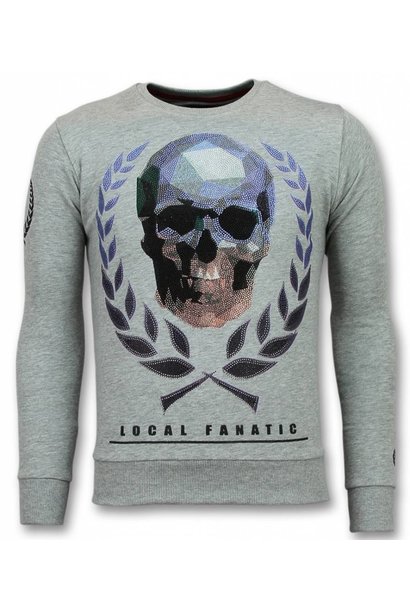 Sweatshirt Men - Skull Originals - Gray