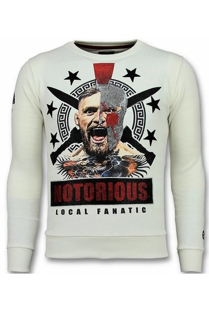 Sweater Heren - Notorious Warrior - Wit