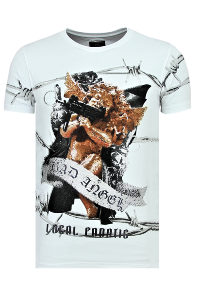 T-shirt Heren - Bad Angel - Wit