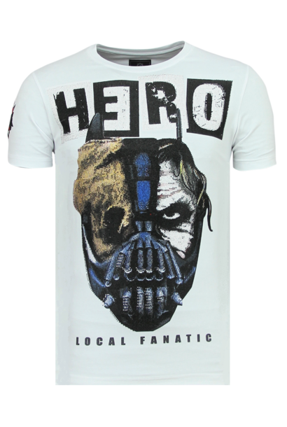 Camiseta Hombre - Hero Mask - Blanco