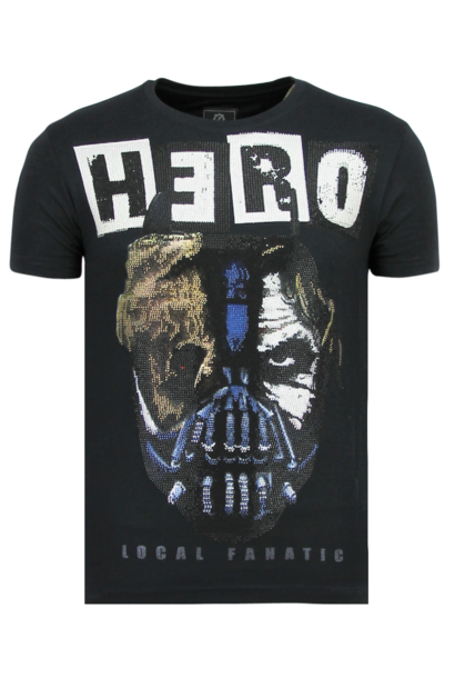 T-shirt Heren - Hero Mask - Zwart