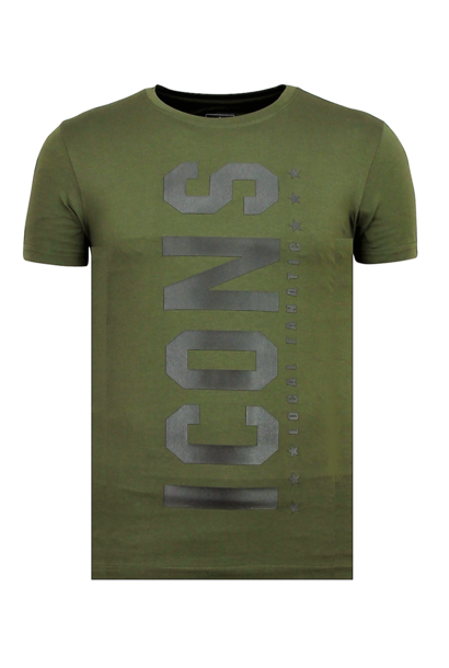 Camiseta Hombre - ICONS Vertical - Verde