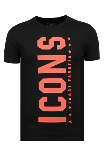 Camiseta Hombre - ICONS Vertical - Negro