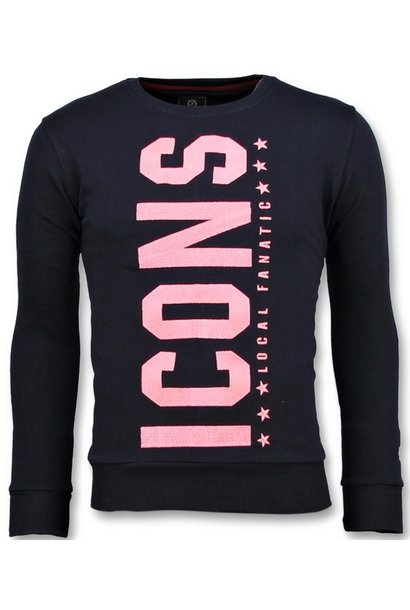 Sweater Heren - ICONS Vertical - Blauw