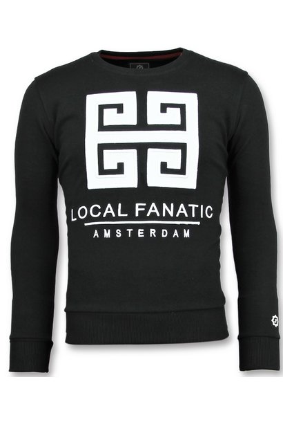 Sudadera Hombre - Greek Key Border - Negro