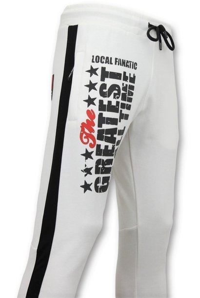 Joggingbroek Heren - Muhammad Ali - Wit
