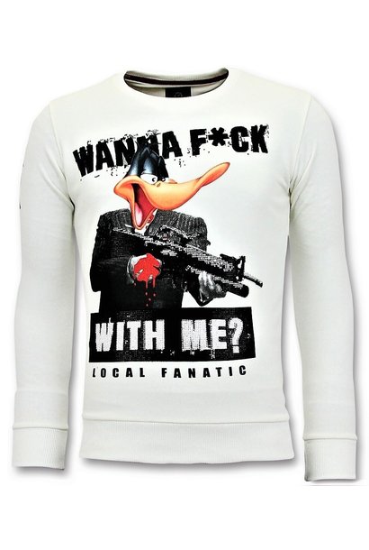 Sweater Heren - Daffy Montana - Wit