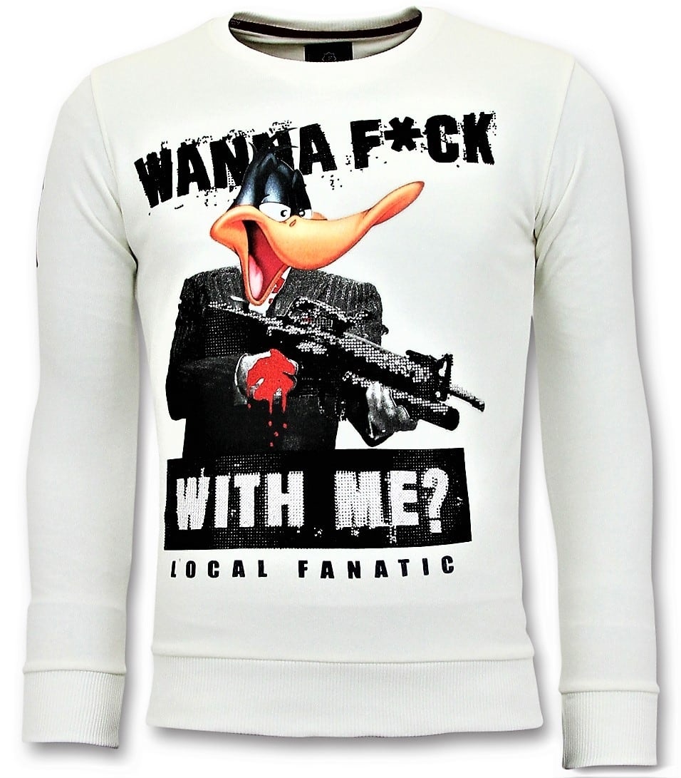 Sudadera Hombre - Daffy Montana - Blanco-1