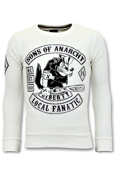 Sweater Heren - Sons Of Anarchy - Wit