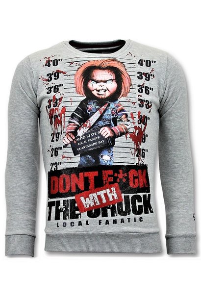 Sweatshirt Men - Don't Fuck With The Chuck - Gray