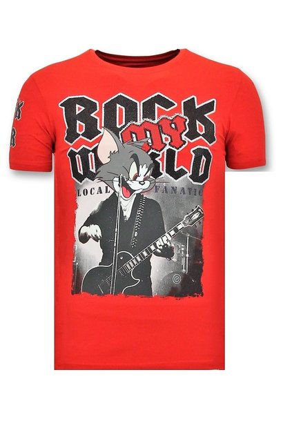 T-shirt Heren - Tomcat Rock My World - Rood