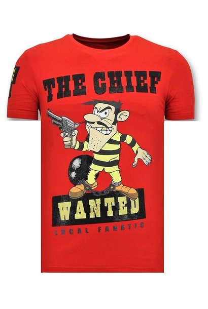 T-shirt Heren - Dalton The Chief - Rood