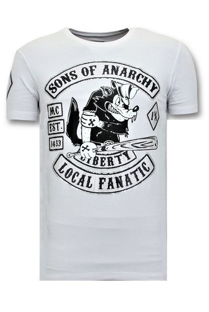 T-shirt Heren - Sons Of Anarchy - Wit