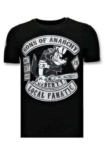 T-shirt Heren - Sons Of Anarchy - Zwart