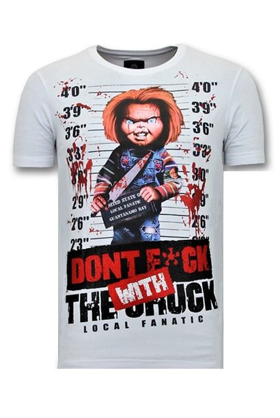 T-shirt Heren - Don't Fuck With The Chuck - Wit