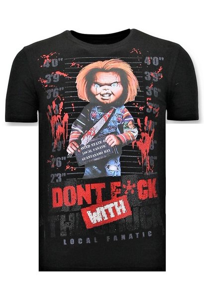 T-shirt Heren - Don't Fuck With The Chuck - Zwart