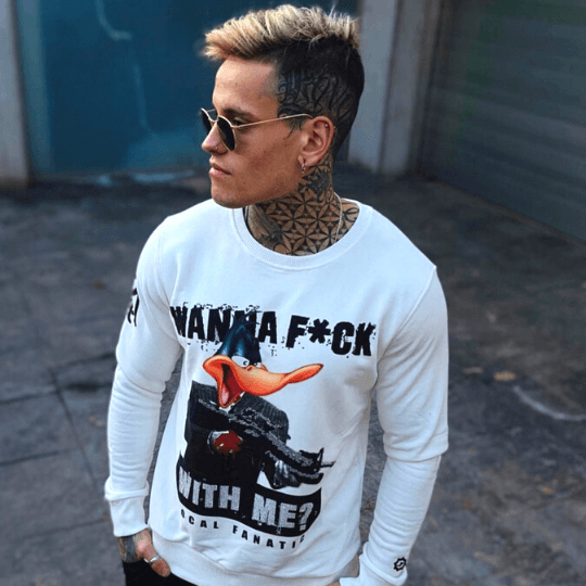 Sudadera Hombre - Daffy Montana - Blanco-2