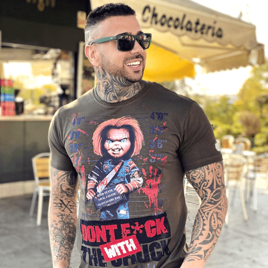 vos Intrekking Ben depressief Stoere T-shirt Mannen | Bloody Chucky Angry Print | - Local Fanatic