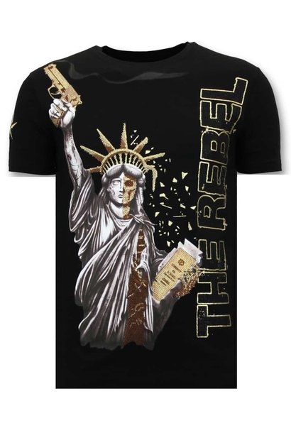 T-shirt Heren - The Rebel - Zwart