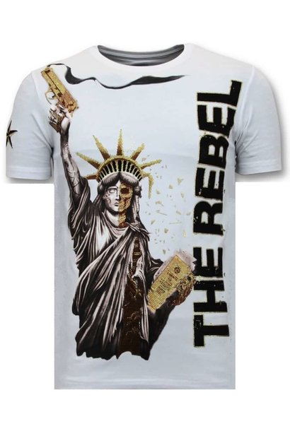 T-shirt Heren - The Rebel - Wit