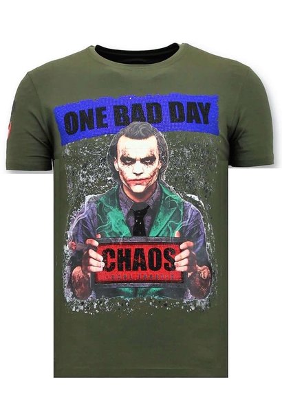 T-shirt Heren - The Joker Chaos - Groen