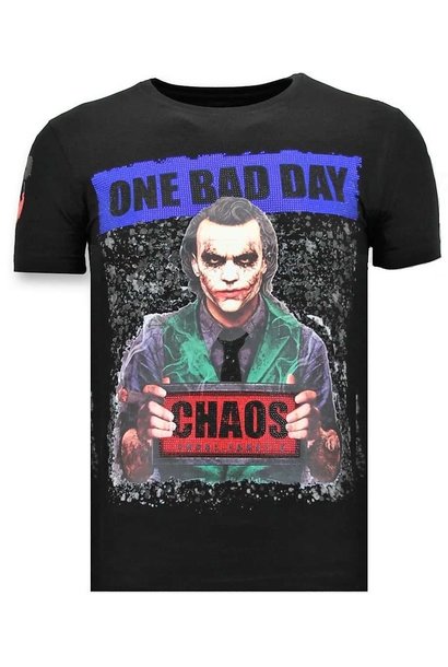 T-shirt Heren - The Joker Chaos - Zwart