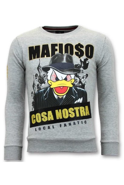 Sweatshirt Men -  Cosa Nostra Mafioso - Gray